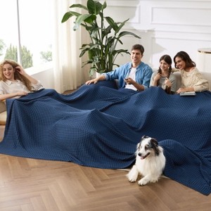 Bedsure Cooling Cotton Waffle Blanket-Lightweight Breathable Blanket of Rayon Derived from Bamboo - 1 of 4