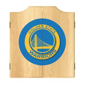 Golden State Warriors Logo Dart Board Cabinet Set
