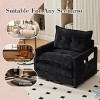 360° Swivel Accent Chair, Modern Chenille Barrel Armchair with Padded Cushion and Metal Base for Living Room or Bedroom – Cuddlewood - 3 of 4
