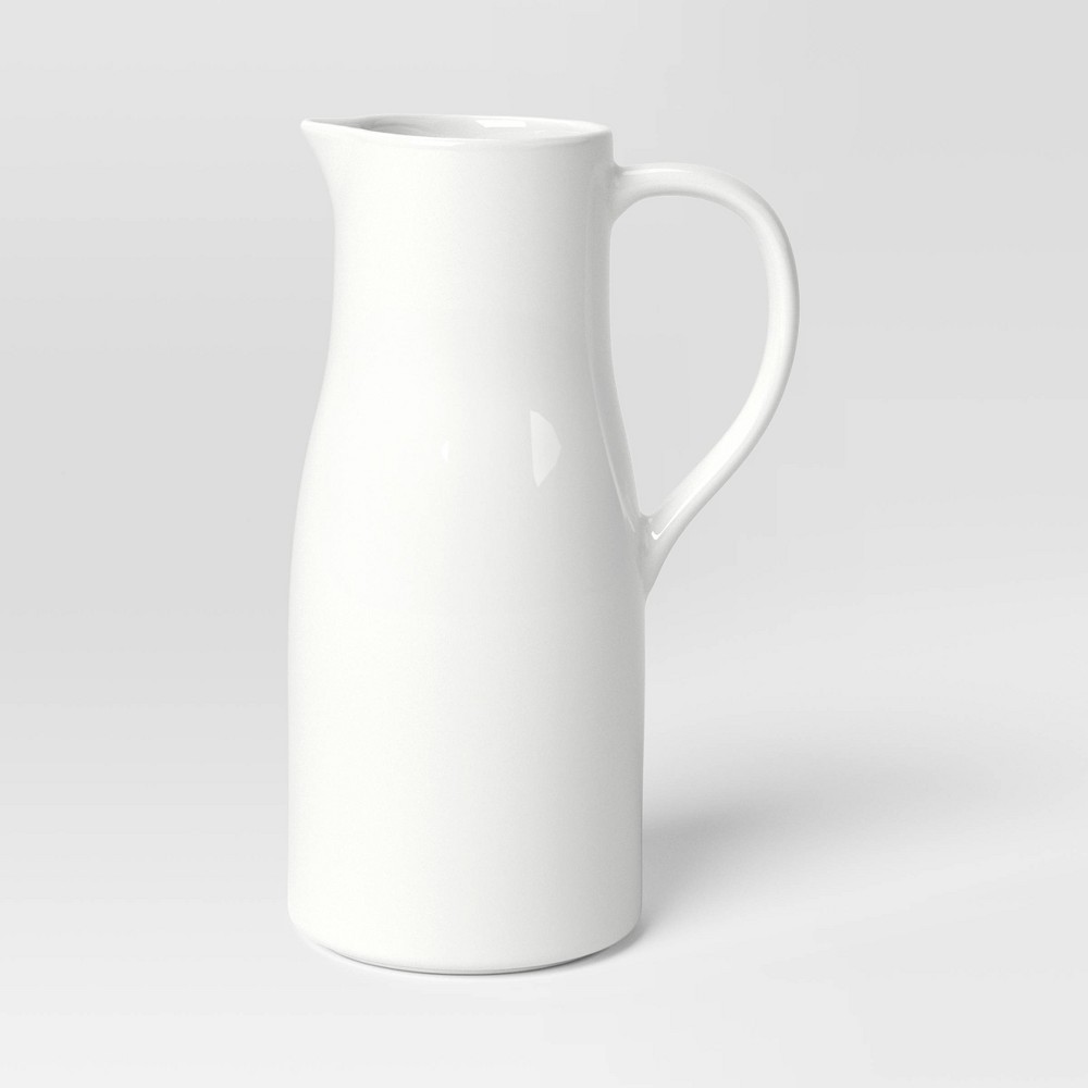 Photos - Glass 72oz Porcelain Pitcher White - Threshold™