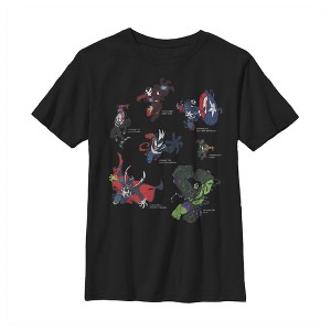 Boy's Marvel Venomized Hero Circle T-Shirt - 1 of 4