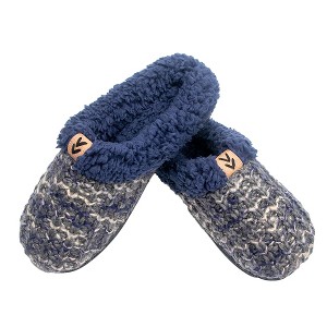Roxoni Women's Tight-Knit Clog Slippers with Fleece Trim, Cushioned Insole & Non-Slip Sole - 1 of 4