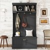 Lycvki 4-in-1 Design Hall Tree with Storage Shoe Bench and Hooks for Entryway - 3 of 4