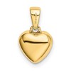Black Bow Jewelry 14k Yellow Gold Polished Pave Cubic Zirconia Heart Pendant, 9mm - 3 of 4