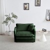 Chenille Single Seat Sofa with Toss Pillow, Deep Cushioned Reading Armchair with Modular Design for Living Room & Bedroom-Cuddlewood - 2 of 4