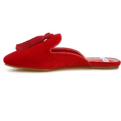 Женские сабо Rag & Co Cardinal Tassel Detail Velvet Mules — фото 4
