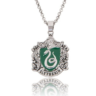 Harry Potter Womens Silver Plated Slytherin House Pendant, 16 + 2''