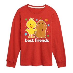 Boys' - Sesame Street - Best Friends Big Bird Snuffy-Toddler and Youth Long Sleeve T-Shirt Long Sleeve Graphic T-Shirt - 1 of 3