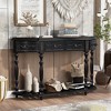 HDZNVF 52 inch Console Table Sofa Table Entryway Table for Hallway Living Room with 4 Drawers and 1 Shelf, Black - 2 of 4