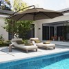 Mondawe 11ft Cantilever/Offset Hanging Patio Umbrella with Easy Tilt and Crank 360 Rotate - 4 of 4