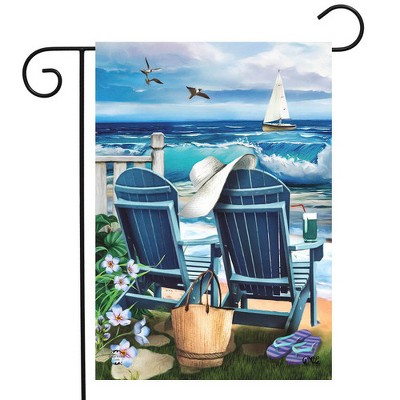 Seaside Escape Nautical Summer Garden Flag 12.5" x 18"