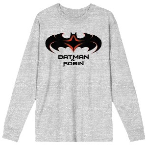 Batman & Robin 1997 Logo Men's Athletic Heather Long Sleeve Shirt - 1 of 1