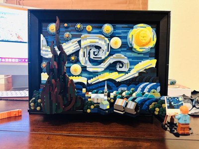 LEGO Ideas Vincent Van Gogh The Starry Night 21333 Building Blocks - Unique  3D Wall Art Home Décor Piece or Table Display with Artist Minifigure,  Creative Building Crafts Set for Adults 