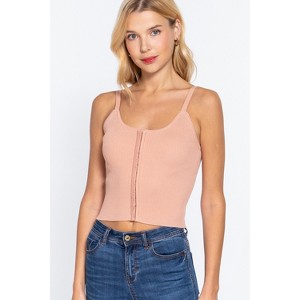 Slickblue Women's Sweater Cami, Front Hook Detail, Knit Top, Modern Style, Mango, S - 1 of 4