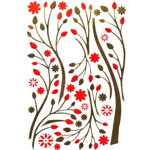 Slickblue Abstract Flower Wall Decals - Unique and Artistic Vinyl Stickers for Modern Home Spaces - 1 of 3