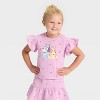 Toddler Girls' 2pc Bluey Bingo Short Sleeve Top and Skort Set - Pink - 3 of 4