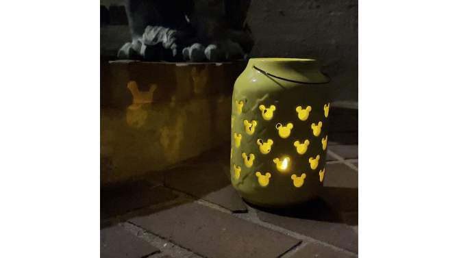Disney 6.8&#34; Ceramic Mickey Mouse Candle Lantern Yellow/Black, 2 of 7, play video