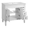YOOCOZZ 30 & 36 Inch Bathroom Vanity with Ceramic Sink, Solid Wood Frame + MDF, 2 Doors 3 Drawers, Soft-Close Design, U-Shaped Adjustable Shelf - 4 of 4
