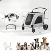 VisioGear XL Extra Large Dog Stroller with Adjustable Handles, Folding Pet Stroller for 2 Medium Dogs, Gray, 38.2"*32.9"*46.9" - 3 of 4