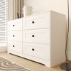 HDZNVF Chest of Drawer With 6 Drawers White Color Farm Door - 3 of 4