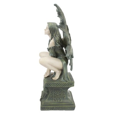 9.5 in. H Celtic Fairy Perilous Perch Small Statue