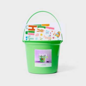 Plastic Green Easter Bucket with Stickers - Spritz™