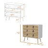 TiramisuBest Rustic Brown Finish Chest with Storage Drawers Clipped Corners Transitional Style Wooden Bedroom Furniture 1pc with Brown for D - 3 of 4