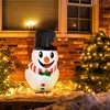 Outsunny 3.4' Christmas Inflatables Hanging Snowman with LED Lights for Lawn Garden Party - 2 of 4