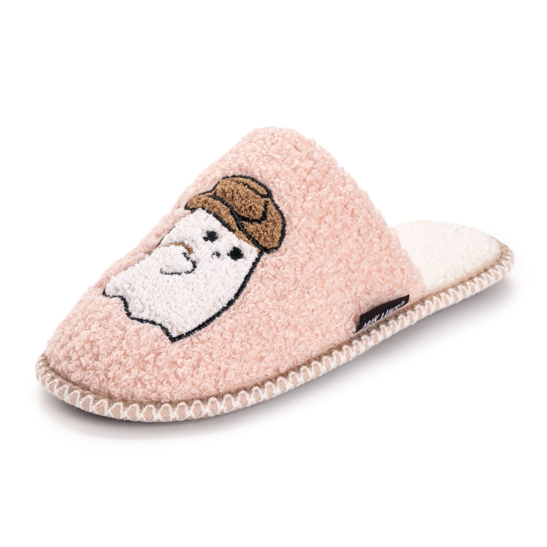 MUK LUKS Women's Punch Needle Fall Halloween Novelty Scuff Slipper, Cowgirl Ghost, M (7-8)