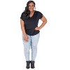 Poetic Justice Curvy Women's V-Back Cut Out Gold Grommets T-Shirt - 4 of 4