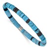 Chisel Stainless Steel Brushed Howlite and Black Agate Beaded Stretch Bracelet - 2 of 2