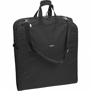 WallyBags 42" Premium Travel Garment Bag with Shoulder Strap - Black - 1 of 4