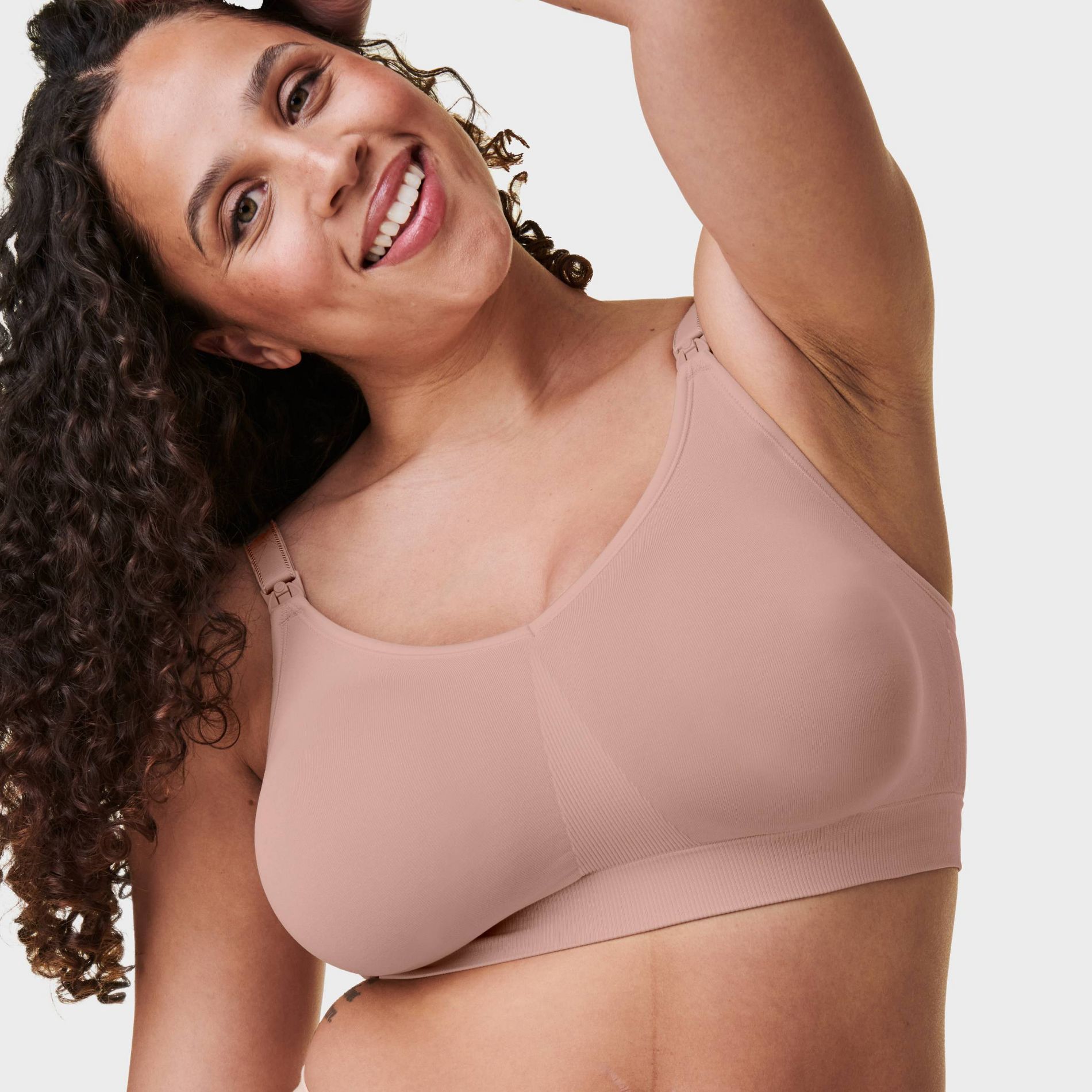 Bravado! Designs Women's Body Silk Seamless Nursing Bra - Cameo XL Plus: Wireless, Maternity, Adjustable Straps