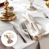 Unique Bargains Napkin Rings Stainless Steel Red Gold Tone 1 Pc - 2 of 3