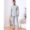 INSPIRE CHIC Men's 2-piece Long Underwear Set Base Layer Top and Bottom - 2 of 4