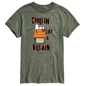 Men's - Peanuts - Halloween Chillin' Art Short Sleeve Graphic T-Shirt - 1 of 4