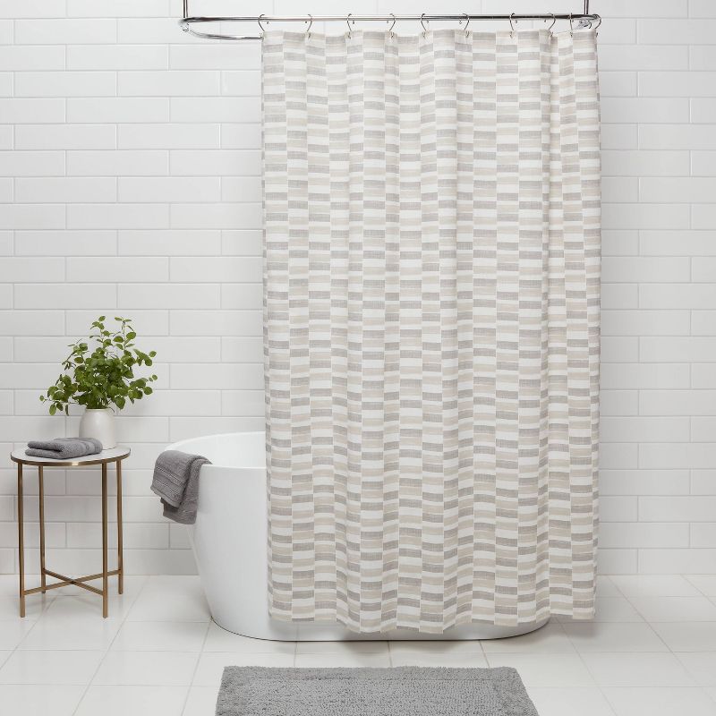 Colorblock Shower Curtain Gray - Threshold&#8482;, 3 of 8