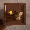 KWPZQEB 31.5" Square Coffee Table, Farmhouse Center Table with Hidden Storage, Classic Tea Table, Wood Cocktail Table for Living Room, Apartment,Brown - 3 of 4