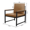 NicBex PU Leather Accent Chair,Upholstered Living Room Chairs with Loose Back Pillow and Non-Slip Adsorption Feet,Accent Chairs for Living Room - 3 of 4
