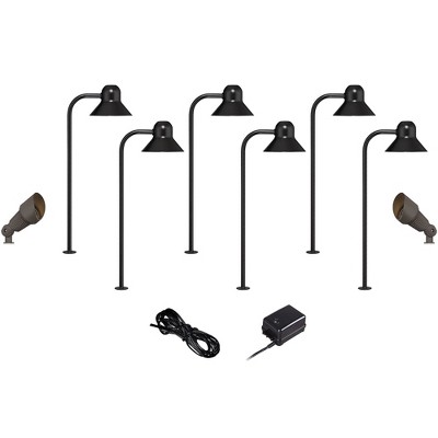 John Timberland LED 10-Piece Landscape Set with Path and Bronze Spotlights