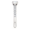 Pompeii3 1 Ct Round Diamond Engagement Ring 14k White Gold Prong Set Single Row - 4 of 4