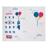 NoJo Welcome to the Universe Baby Curious George White, Blue, Red, and Yellow Balloons and Clouds Super Soft Milestone Baby Blanket - 2 of 4