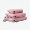 Anna-Kaci 3-Piece Compression Packing Cube Set with Zipper Closure and Carry Handles Design - 2 of 4