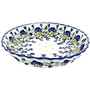 Blue Rose Polish Pottery 52D WR Unikat Pie Plate - 1 of 1