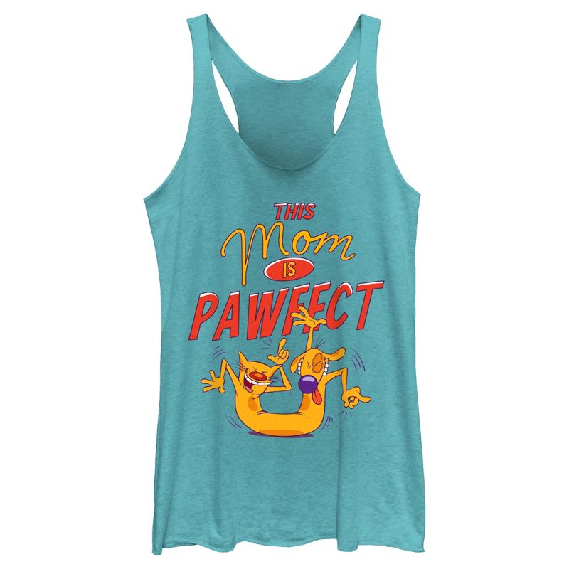 Women's Catdog This Mom Is Pawfect Racerback Tank Top, 1 of 5