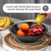 Folkulture Wooden Fruit Bowl for Kitchen Countertop | 11" Black Toned Large Bowl | Table Decor, Mango Wood Centrepiece Gifts for Women - 2 of 4