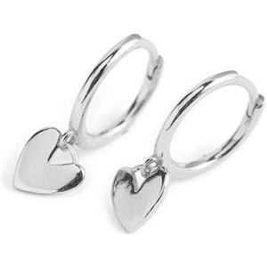 Delicate Love Theme Earrings - S925 Silver Huggie & Cartilage Set, Hypoallergenic Dainty Jewelry for Birthday Gifting - 1 of 4