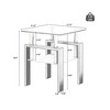 GlasFlength Living Room Modern Minimalist End Tables, Stylish and Fashion, Space Saving for Small Homes Spaces, Black,17.72”*17.72”*20.08" - 2 of 4