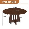 Round Dining Table for 4 with Wood Grain Finish, Modern Farmhouse Kitchen Table for Dining Room, Living Room, or Breakfast Nook-Tanpinhause - 3 of 4