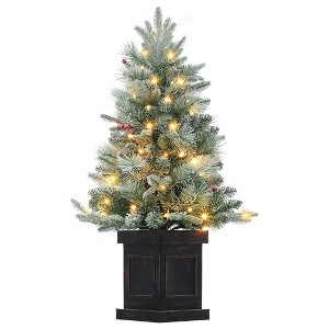Whizmax 3 FT Christmas Tree,Artificial Christmas Tree with Potted Base,Indoor/Outdoor Holiday Decor - 1 of 4